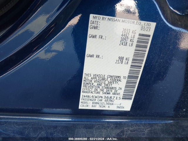 Nissan Altima Sr Intelligent Awd 2023 1N4BL4CW1PN368715 Image 9