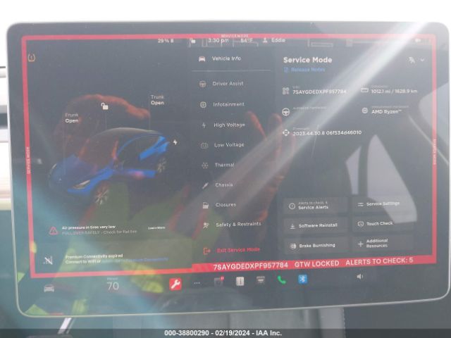 7SAYGDEDXPF957784 Tesla Model Y Rwd