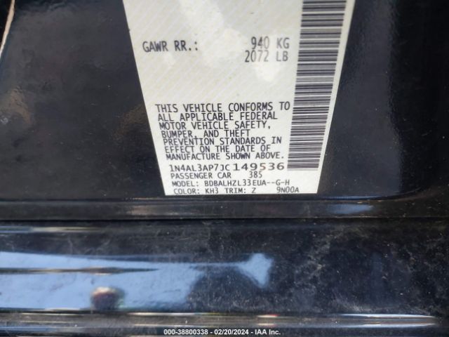 1N4AL3AP7JC149536 Nissan Altima 2.5 Sr