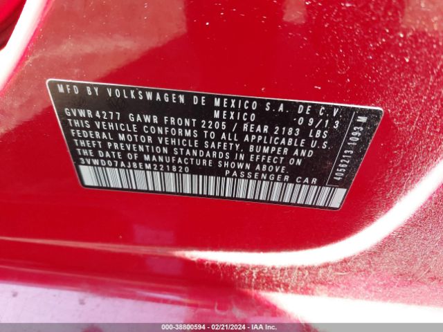 3VWD07AJ8EM221820 Volkswagen Jetta 1.8t Se