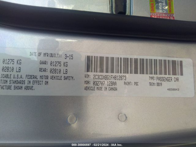 2C3CDXBG1FH812873 Dodge Charger Se
