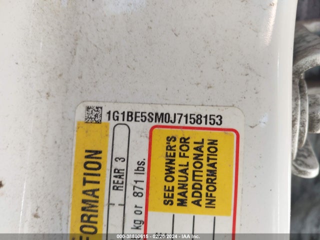 Chevrolet Cruze Lt Auto 2018 1G1BE5SM0J7158153 Image 9