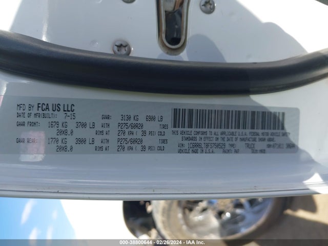 RAM 1500 Lone Star 2015 1C6RR6LT8FS750529 Image 9