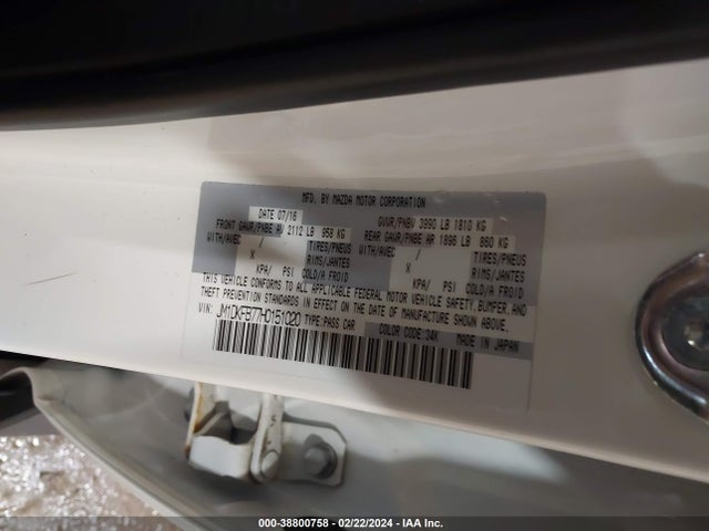 JM1DKFB77H0151020 Mazda Cx-3 Sport