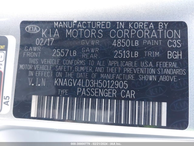 KIA Optima Plug-in Hybrid Ex 2017 KNAGV4LD3H5012905 Image 9