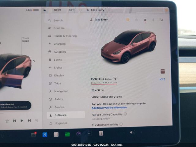 2021 TESLA MODEL Y 5YJYGDEF5MF245161 Photo 6