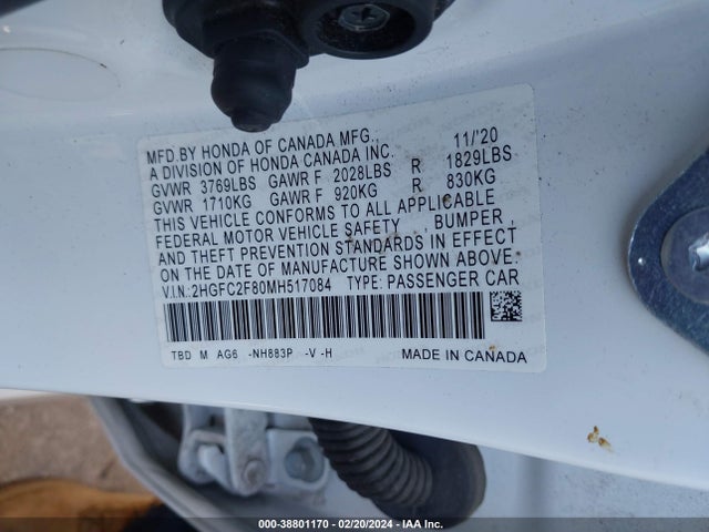 Honda Civic Sport 2021 2HGFC2F80MH517084 Image 9