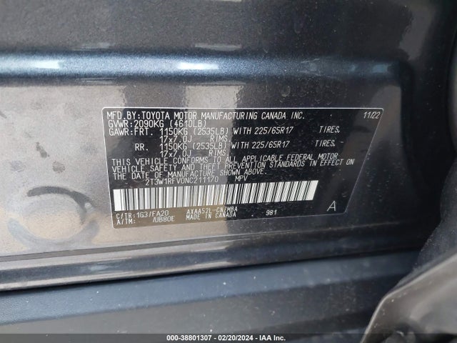 Toyota Rav4 Xle 2022 2T3W1RFV0NC211170 Image 9