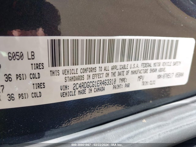 Dodge Grand Caravan Sxt 30th Anniversary 2014 2C4RDGCG1ER463310 Image 9