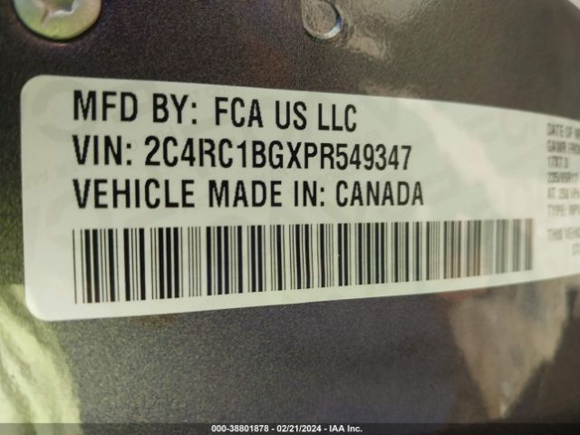 2C4RC1BGXPR549347 Chrysler Pacifica Touring L