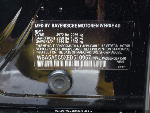 WBA5A5C5XED510957 BMW 528I