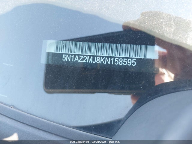 Nissan MURANO SV 2019 5N1AZ2MJ8KN158595 Image 9