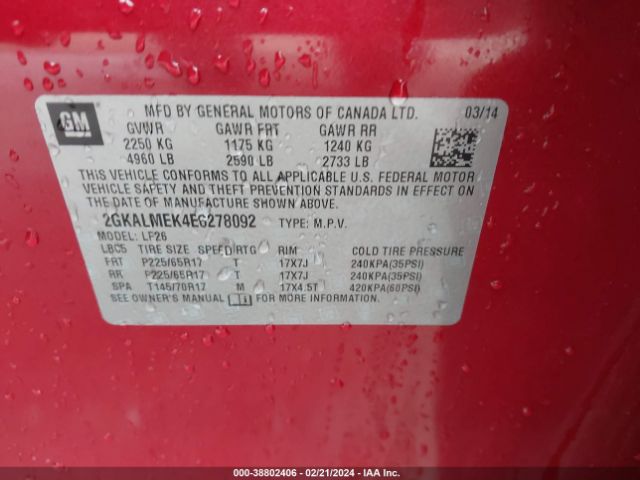 2GKALMEK4E6278092 GMC Terrain Sle-1