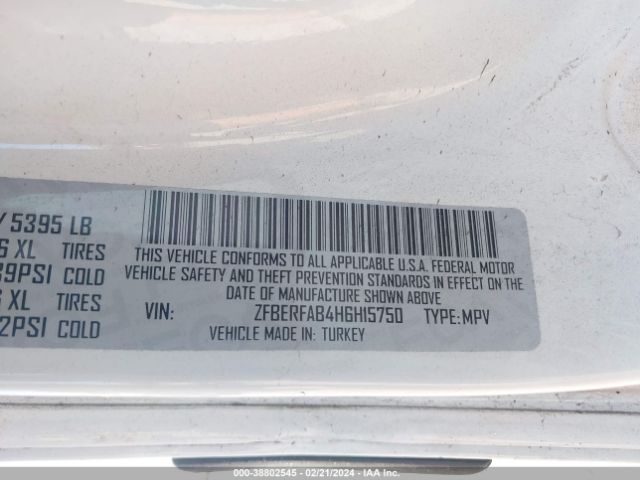 ZFBERFAB4H6H15750 RAM Promaster City Tradesman