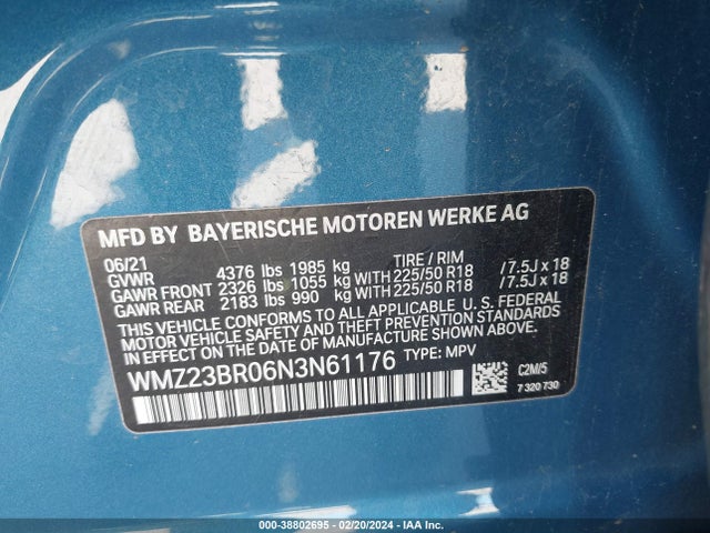 2022 MINI COUNTRYMAN WMZ23BR06N3N61176 Photo 8