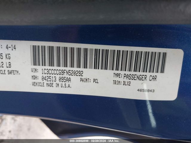 1C3CCCCG9FN520292 Chrysler 200 C