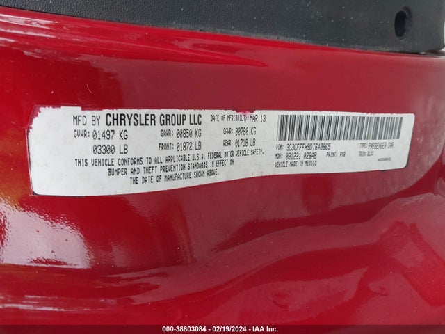 2013 FIAT 500C 3C3CFFJH8DT648959 Photo 8