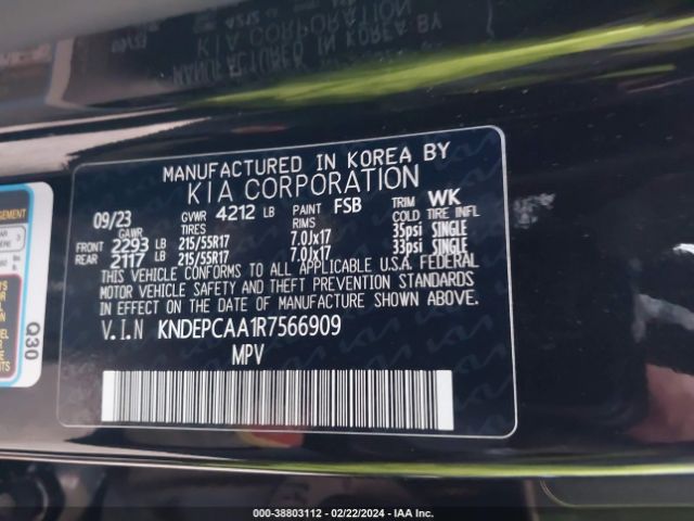 KNDEPCAA1R7566909 KIA Seltos Lx