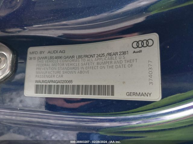 WAUM2AFR4GA020065 Audi A5 2.0t Premium