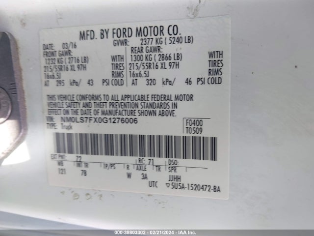 Ford Transit Connect Xlt 2016 NM0LS7FX0G1276006 Image 9