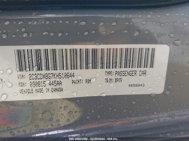 Dodge Charger Sxt Rwd 2019 2C3CDXBG7KH510644 Image 9