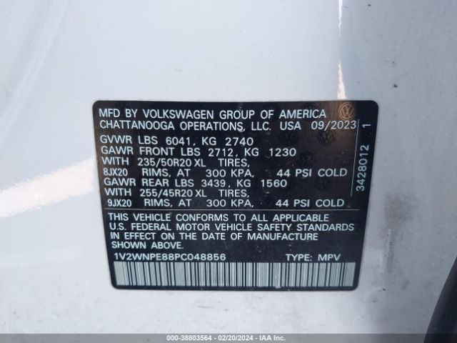 1V2WNPE88PC048856 Volkswagen Id.4 Awd Pro S