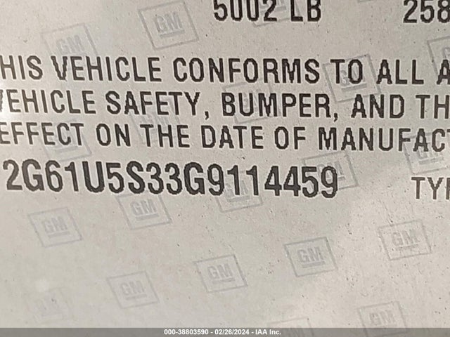 2G61U5S33G9114459 Cadillac Xts W20 Livery Package
