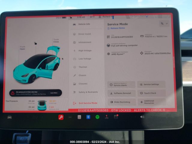 5YJ3E1EA4PF506383 Tesla Model 3 Rear-wheel Drive