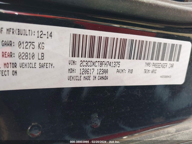 Dodge CHARGER R/T 2015 2C3CDXCT8FH741375 Image 9