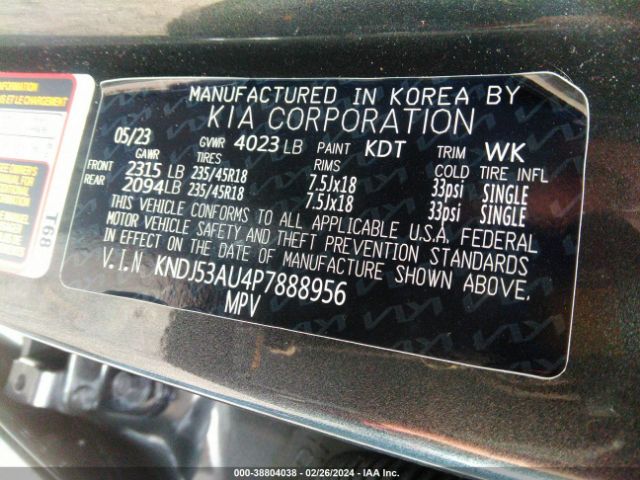 KNDJ53AU4P7888956 KIA Soul Gt-line