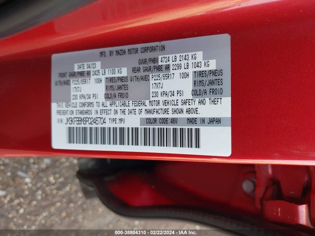 JM3KFBBM8P0246704 Mazda Cx-5 2.5 S Select