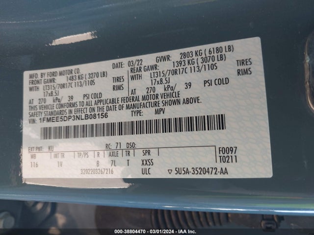 Ford Bronco Badlands 2022 1FMEE5DP3NLB08156 Image 9
