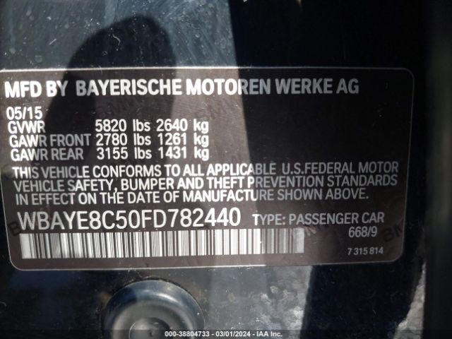 WBAYE8C50FD782440 BMW 750LI