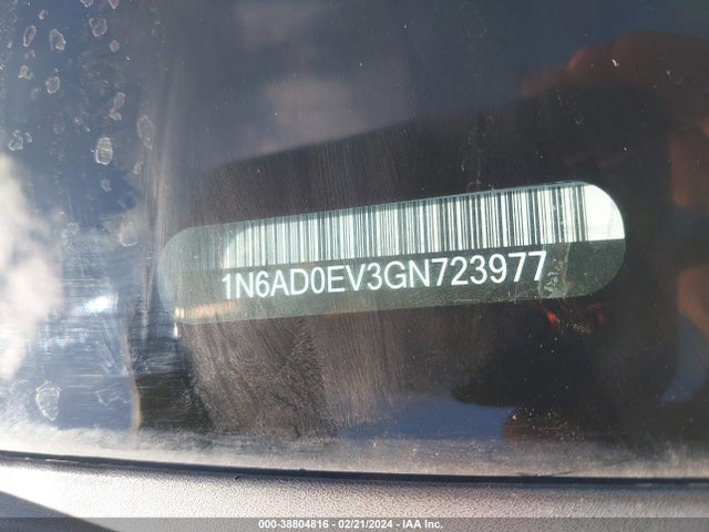 Nissan Frontier Pro-4x/s/sl/sv 2016 1N6AD0EV3GN723977 Image 9