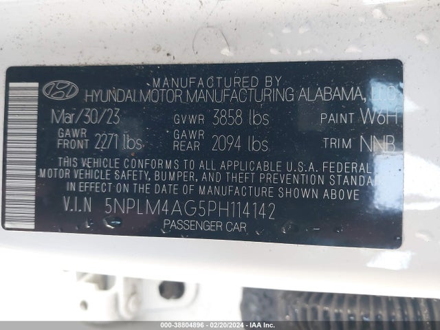 Hyundai ELANTRA SEL 2023 5NPLM4AG5PH114142 Image 9