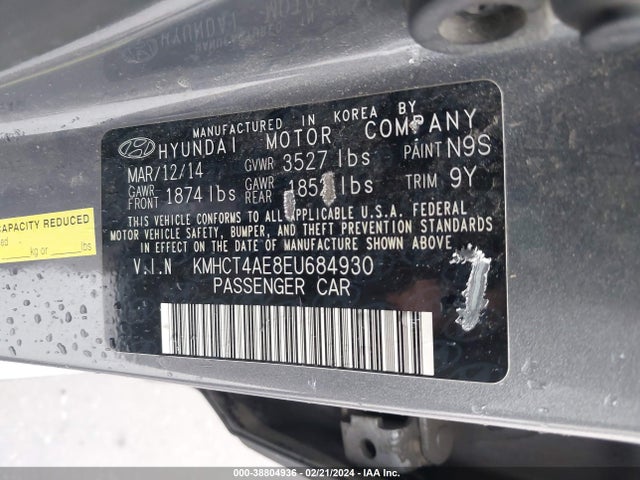 Hyundai ACCENT GLS 2014 KMHCT4AE8EU684930 Image 9