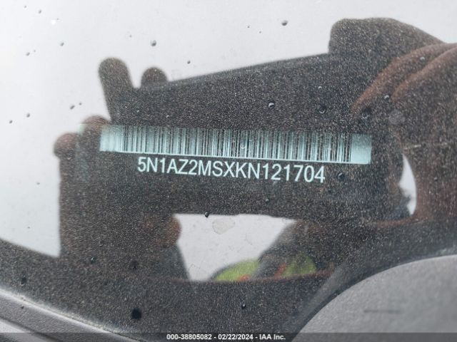 5N1AZ2MSXKN121704 Nissan MURANO SL