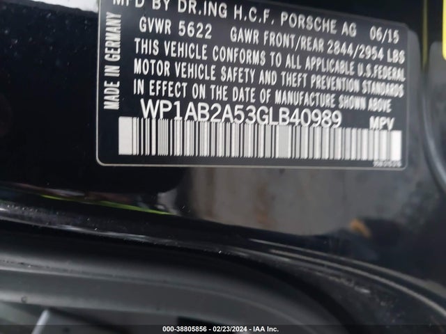 2016 PORSCHE MACAN WP1AB2A53GLB40989 Photo 8