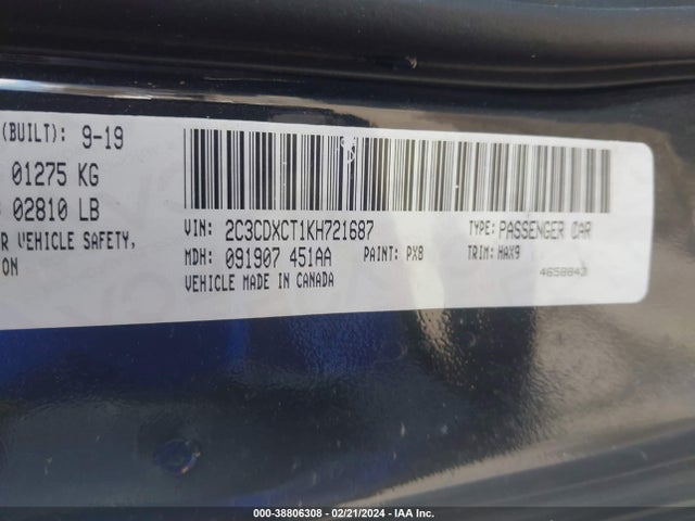 Dodge Charger R/t Rwd 2019 2C3CDXCT1KH721687 Image 9