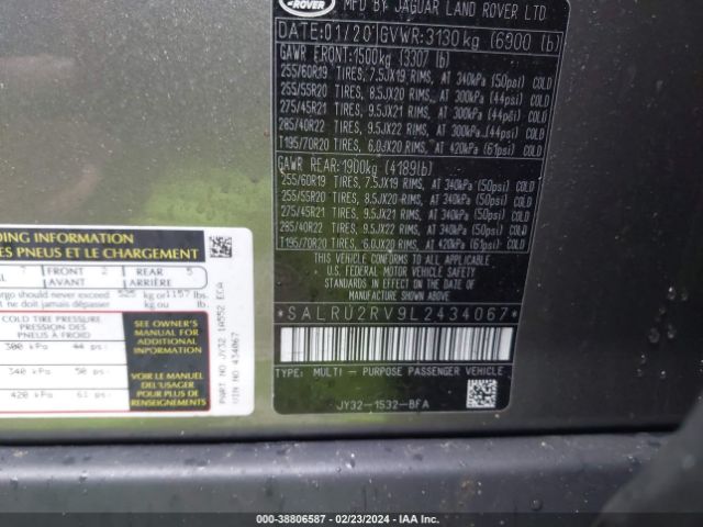 SALRU2RV9L2434067 Land Rover Discovery Landmark Edition