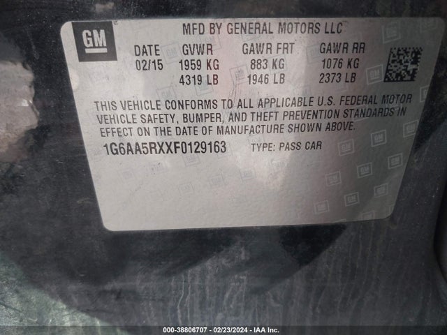 Cadillac Ats Standard 2015 1G6AA5RXXF0129163 Image 9
