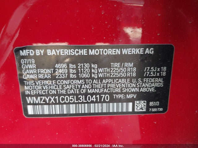 2020 MINI COUNTRYMAN WMZYX1C05L3L04170 Photo 8