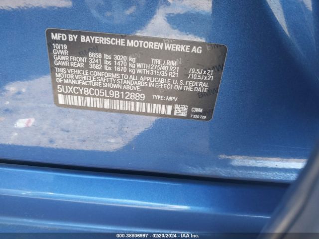 5UXCY8C05L9B12889 BMW X6 M50i
