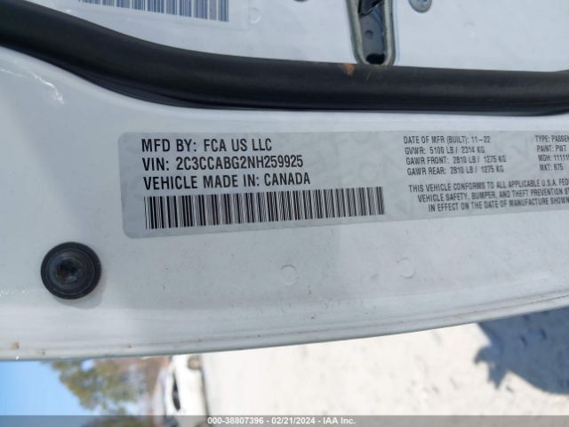 2C3CCABG2NH259925 Chrysler 300 S