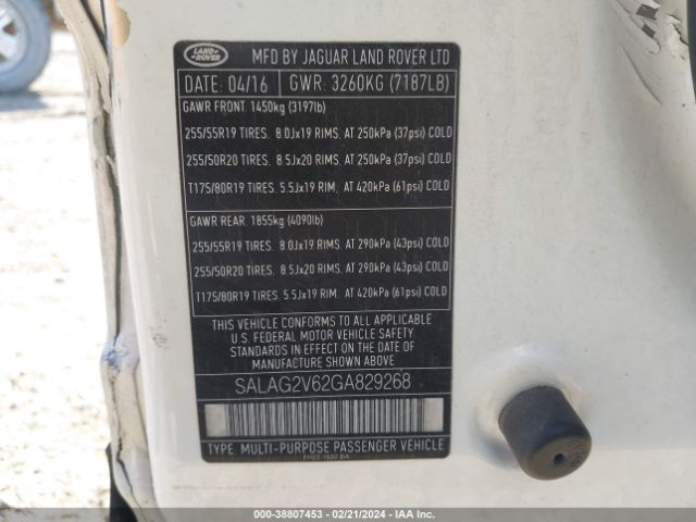 SALAG2V62GA829268 Land Rover LR4
