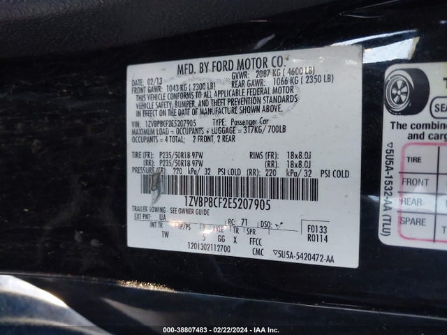 Ford MUSTANG GT 2014 1ZVBP8CF2E5207905 Image 9