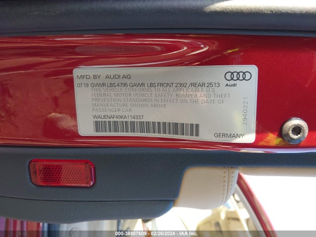 WAUENAF49KA114337 Audi A4 45 Premium