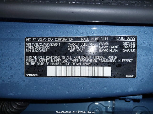 YV4L12UA6P2938041 Volvo Xc40 B5 Ultimate Bright Theme