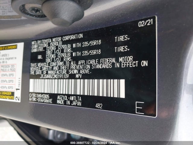 JTJSARBZ2M2191109 Lexus Nx 300 F Sport