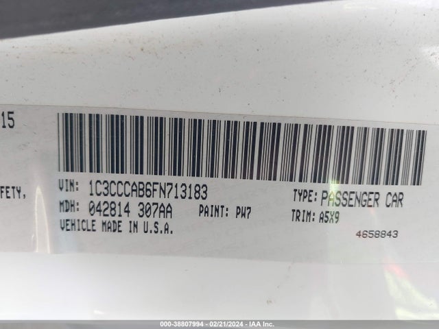 Chrysler 200 Limited 2015 1C3CCCAB6FN713183 Image 9